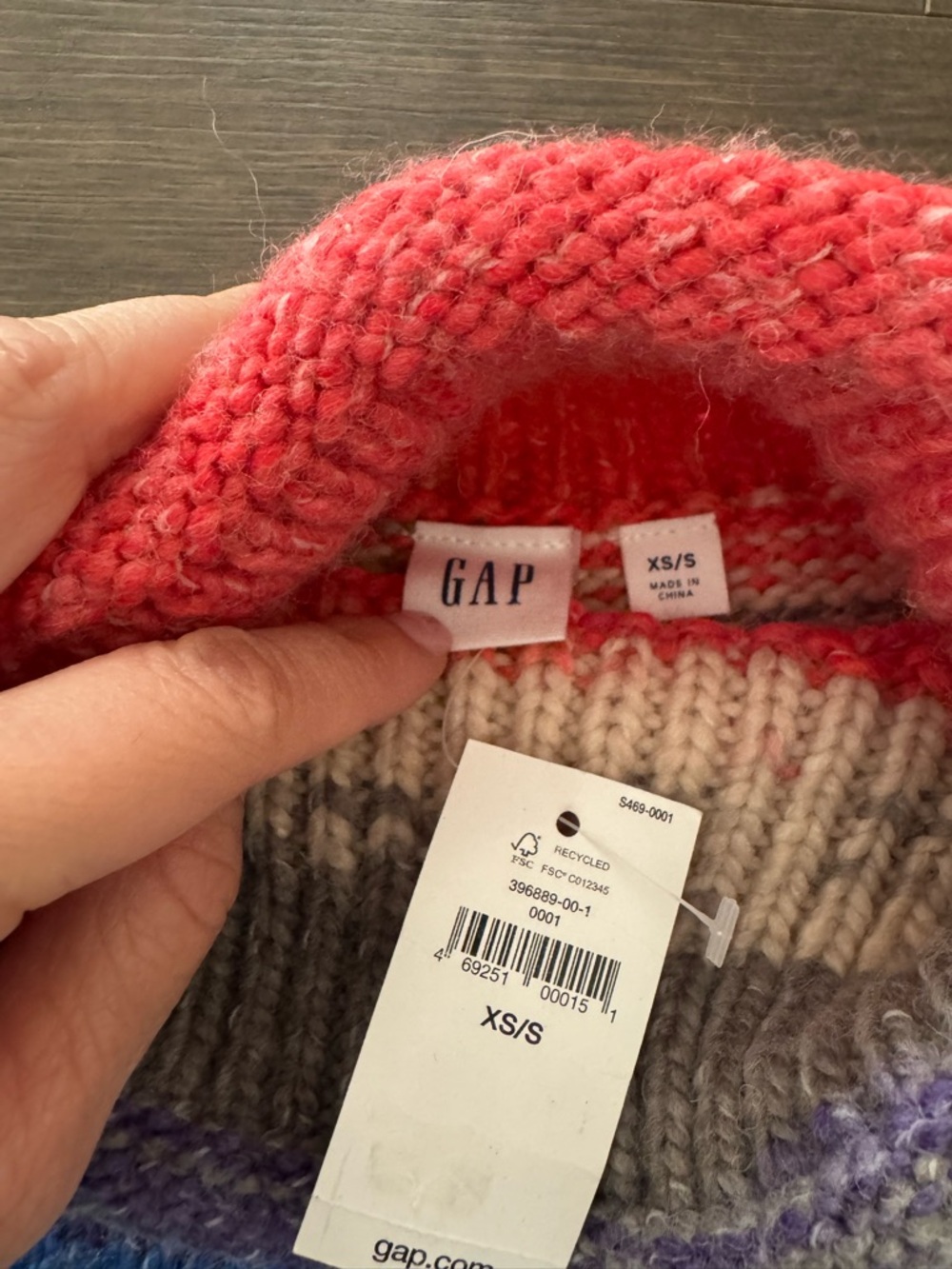 GAP Y2K Multicolor Striped Turtleneck Sweater - Picture 5 of 5